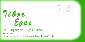 tibor egei business card